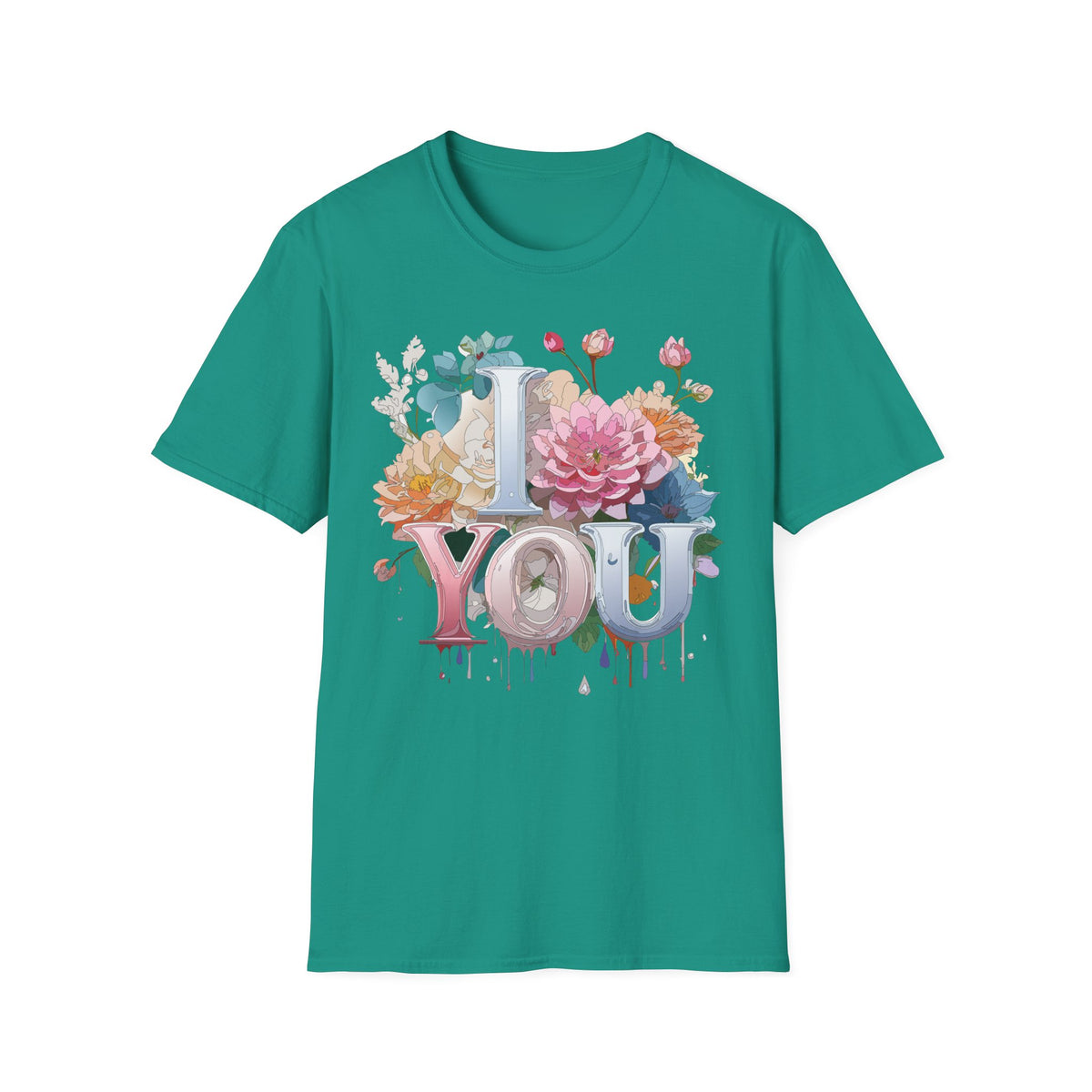 Floral "I Love You" Tee | Floral Lettering T-Shirt