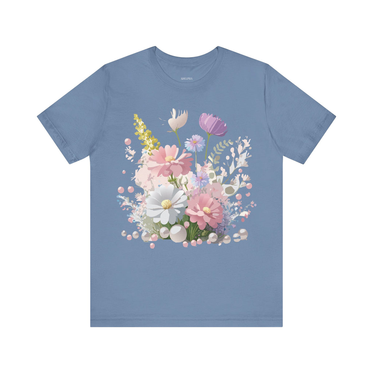 Floral Graphic Tee Shirt - Bella+Canvas Unisex 100 Cotton 21