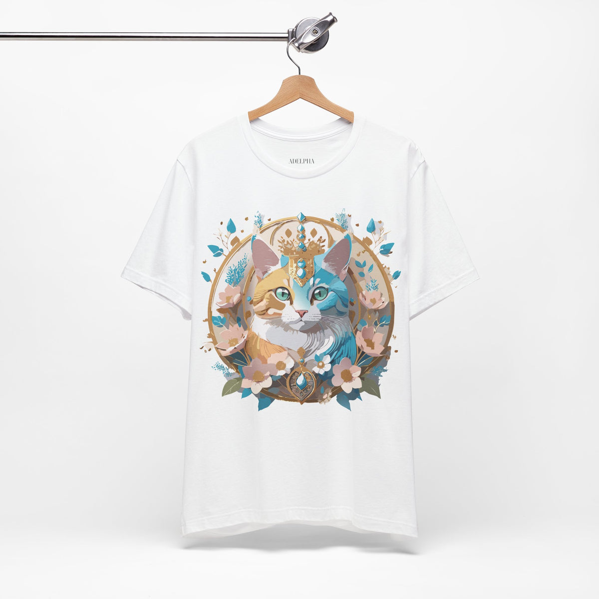 Medallion Graphic Unisex Cotton Bella+Canvas Tee with Floral Art Design m58