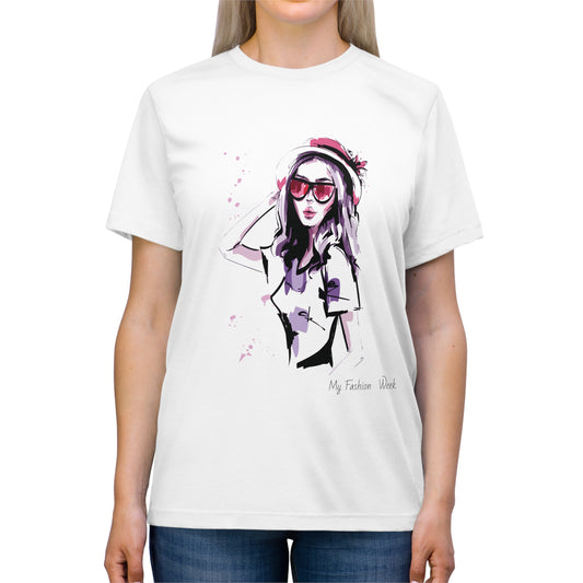 Tri-blend Tee Shirt with Art Design