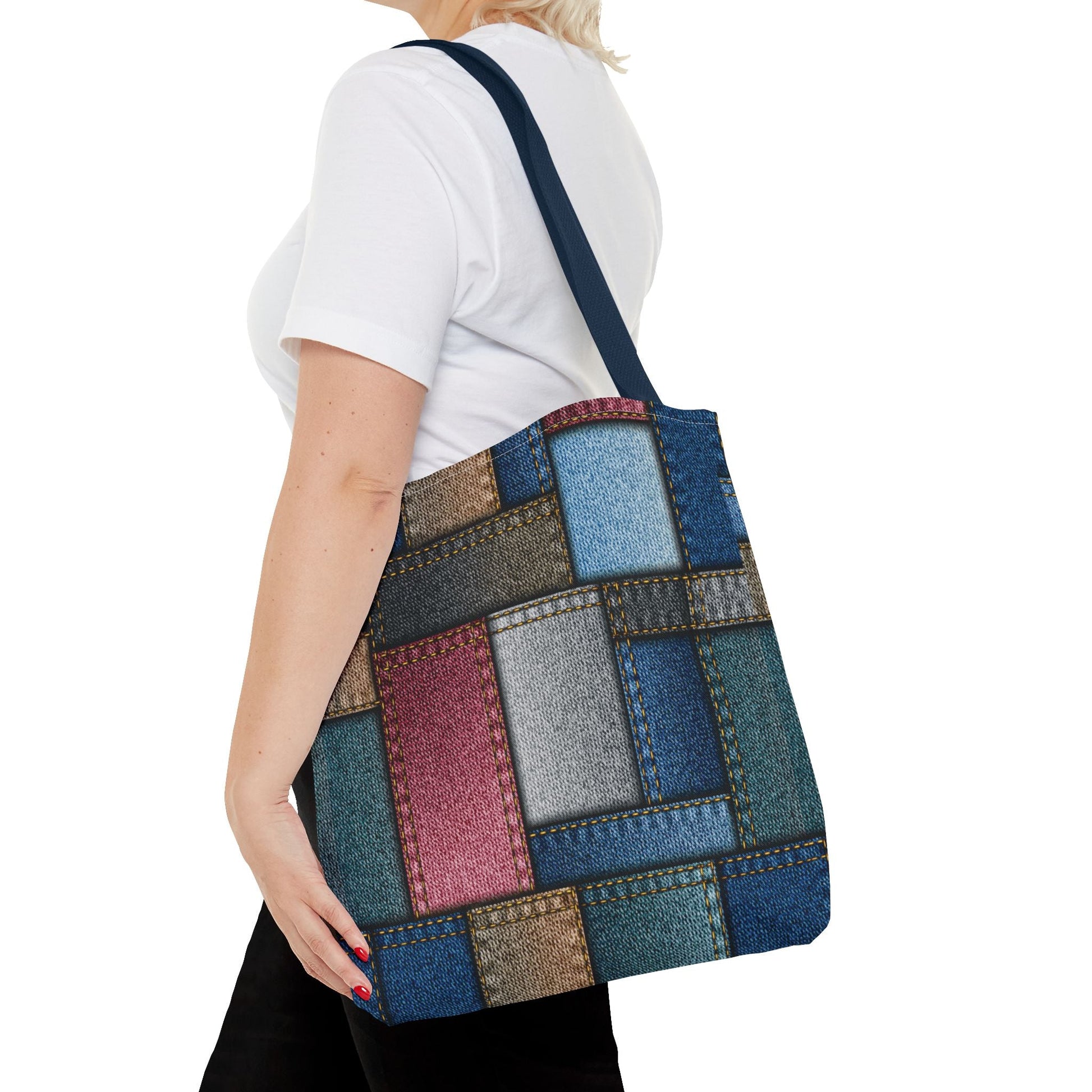 Denim Canvas Bag, Tote Bag Denim Printify