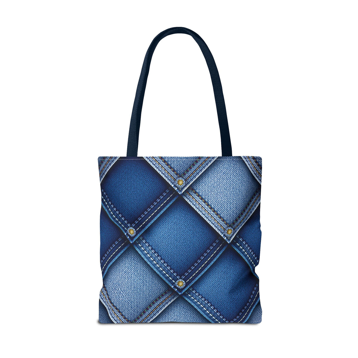 Denim Fabric Imitation Print Unisex Canvas Bag Poly Spun 3 Sizes Tote Bag 116
