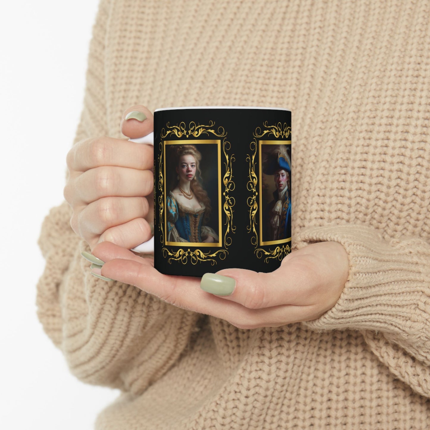 Coffee & Tea Mug with Antique Portraits