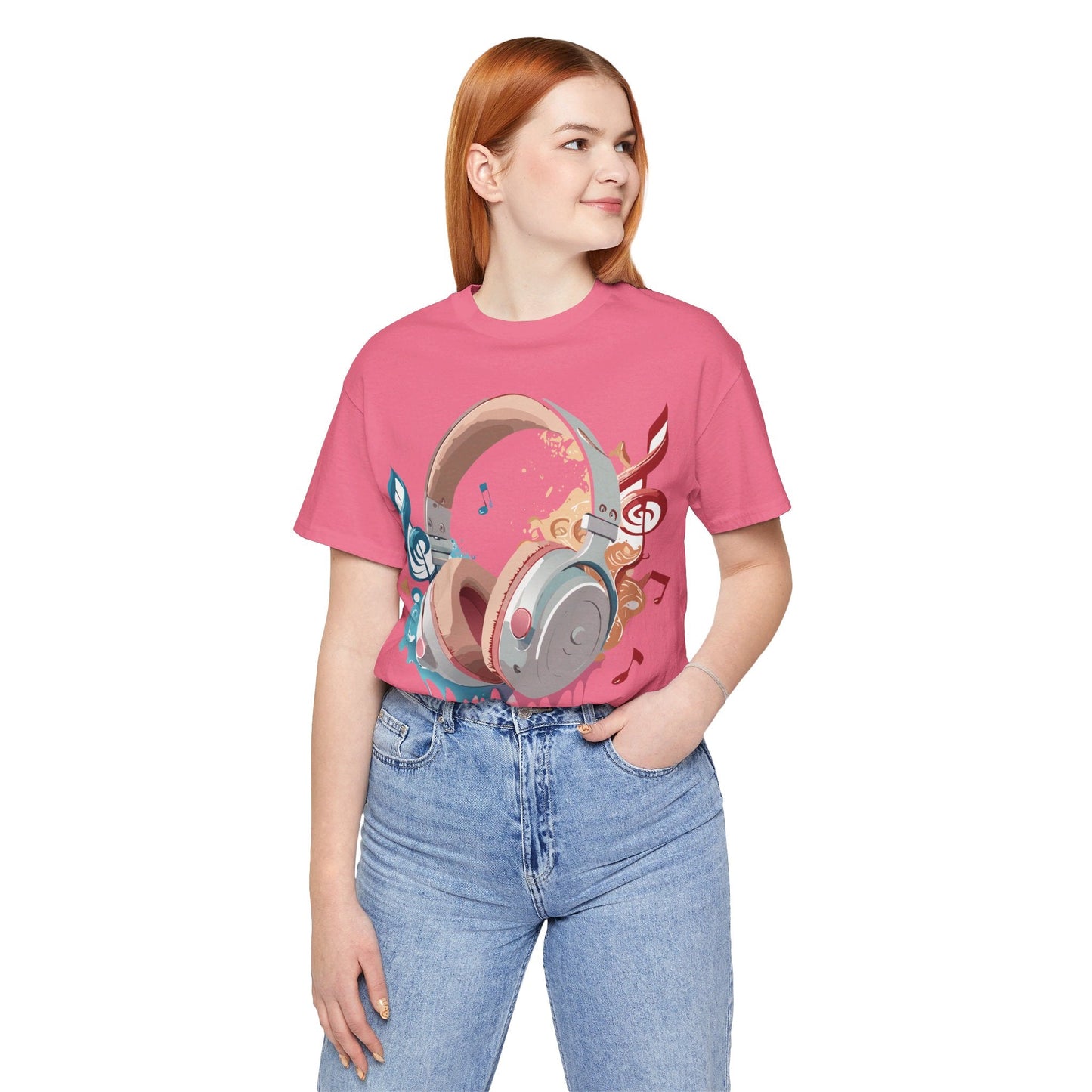 Music Graphic Unisex 100 Cotton Vintage Art with Musical Elements Tee 97