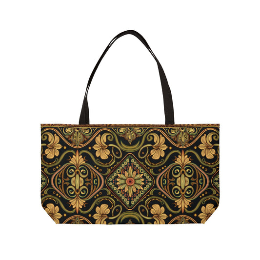 Ornament Print Big Bag 100% Spun Poly 24x13 Canvas Art Bag OR-9