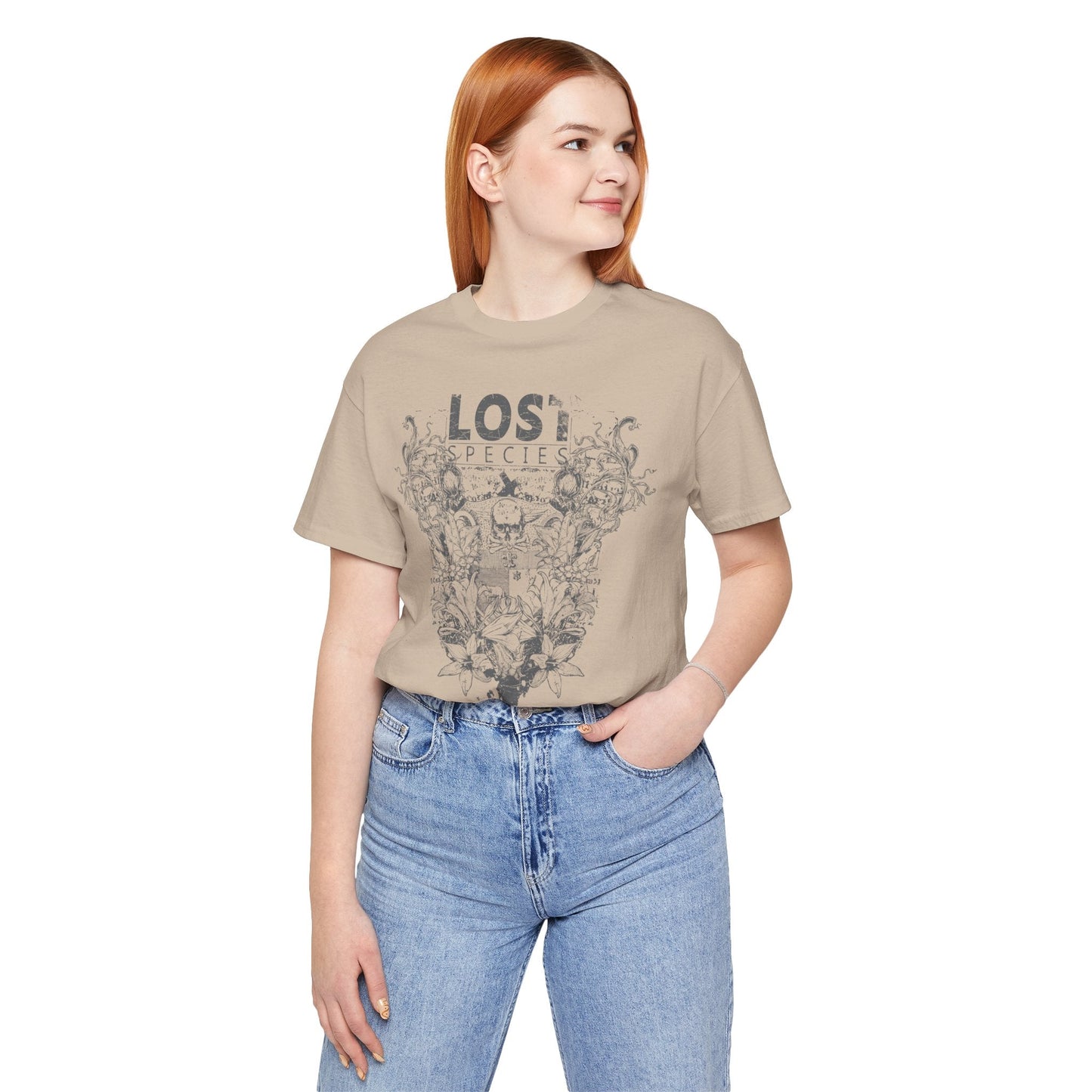 Lost Species Tee Floral Wildlife Illustration Rock Band T-Shirt A-7