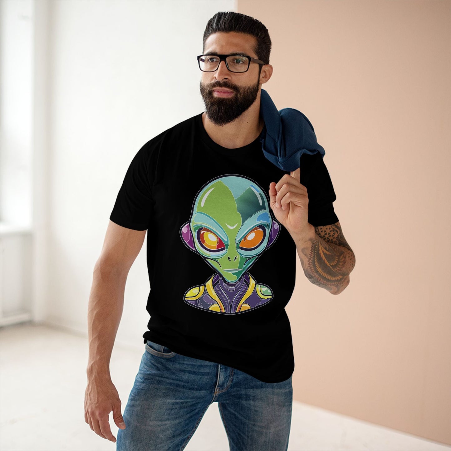 Aliens Graphic Unisex 100 Cotton Staple Tee 7