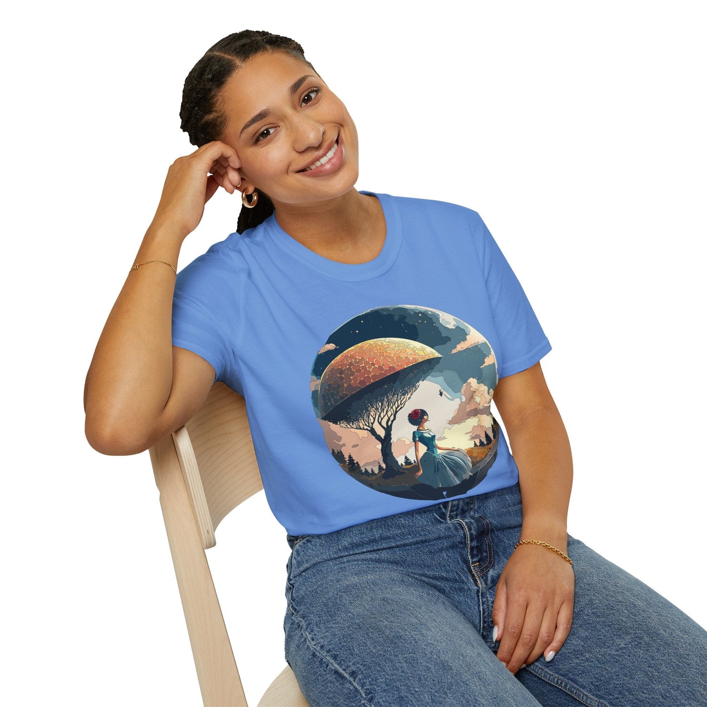 Womens Ladies Graphic T Shirts Art Design Shirt Gildan Softstyle 64000 Unisex Tee