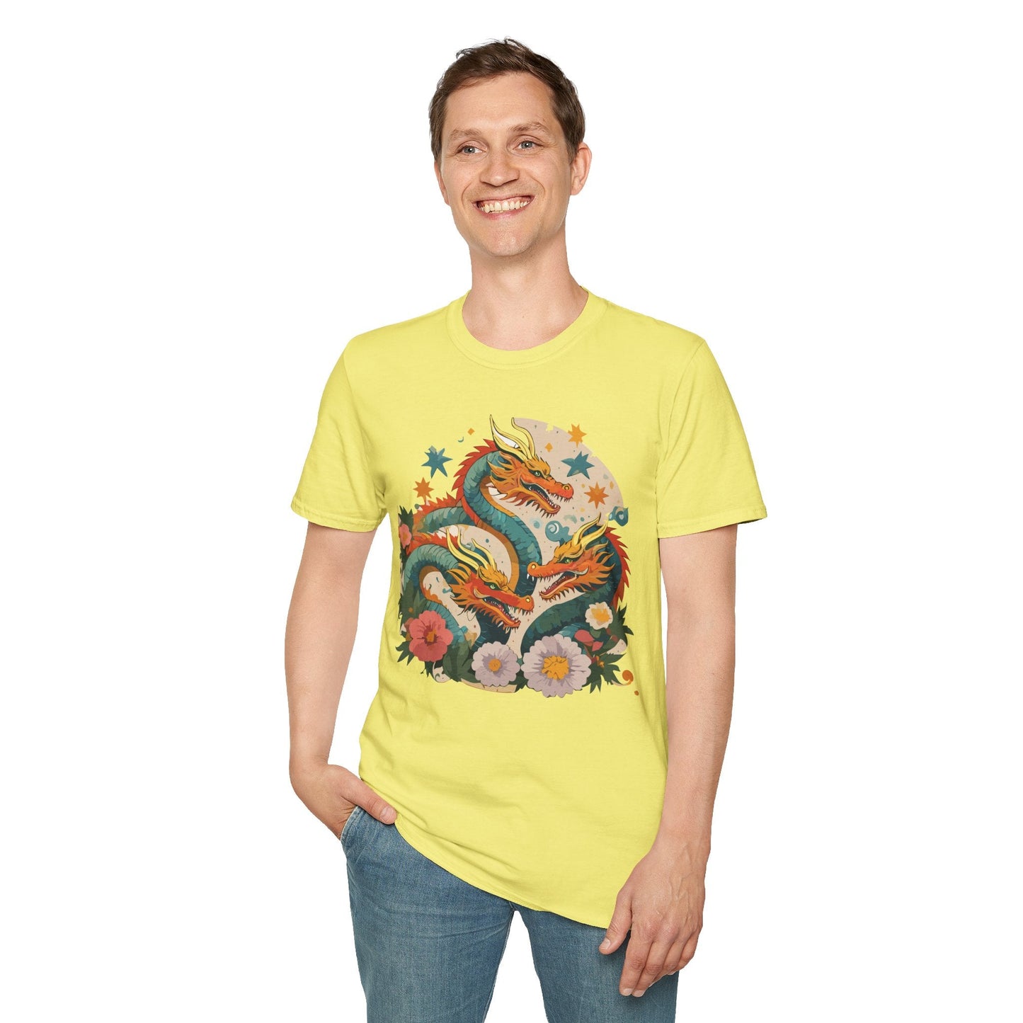 Dragon Graphic Unisex 100 Cotton Tee with Animal Artwork Design 10