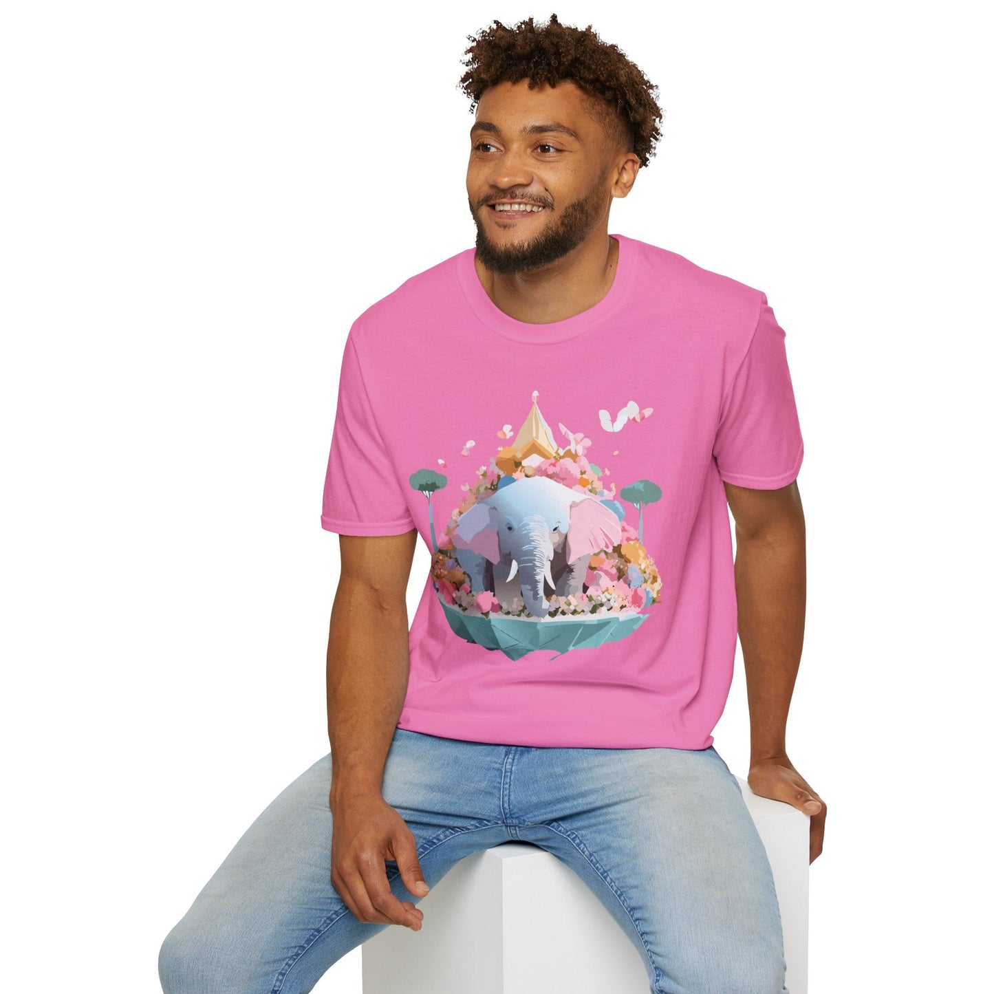 Elephant Graphic T Shirt For Animals Unisex Gildan Softstyle 64000 Cotton Tee Apparel