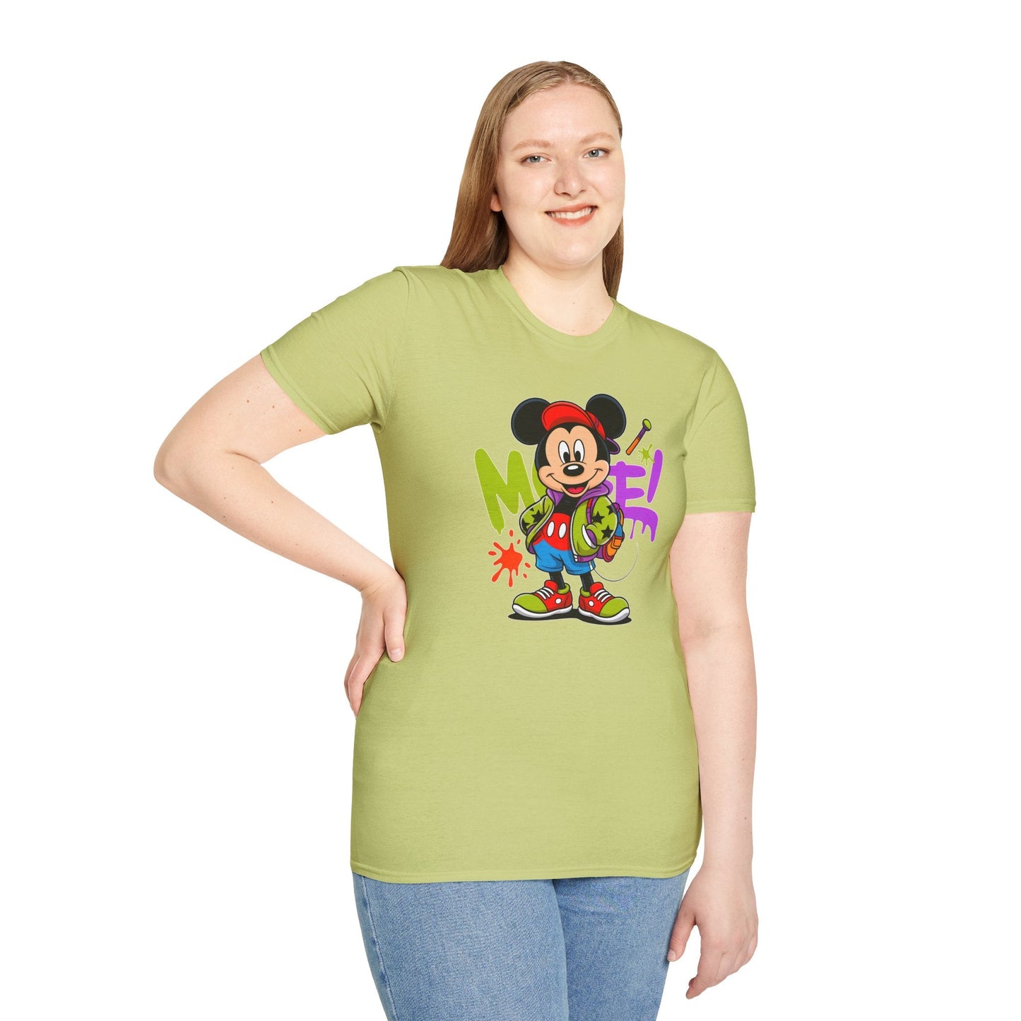 Unisex Cartoon T Shirt with Animation Design Funny Animals Tee Gildan Softstyle 64000