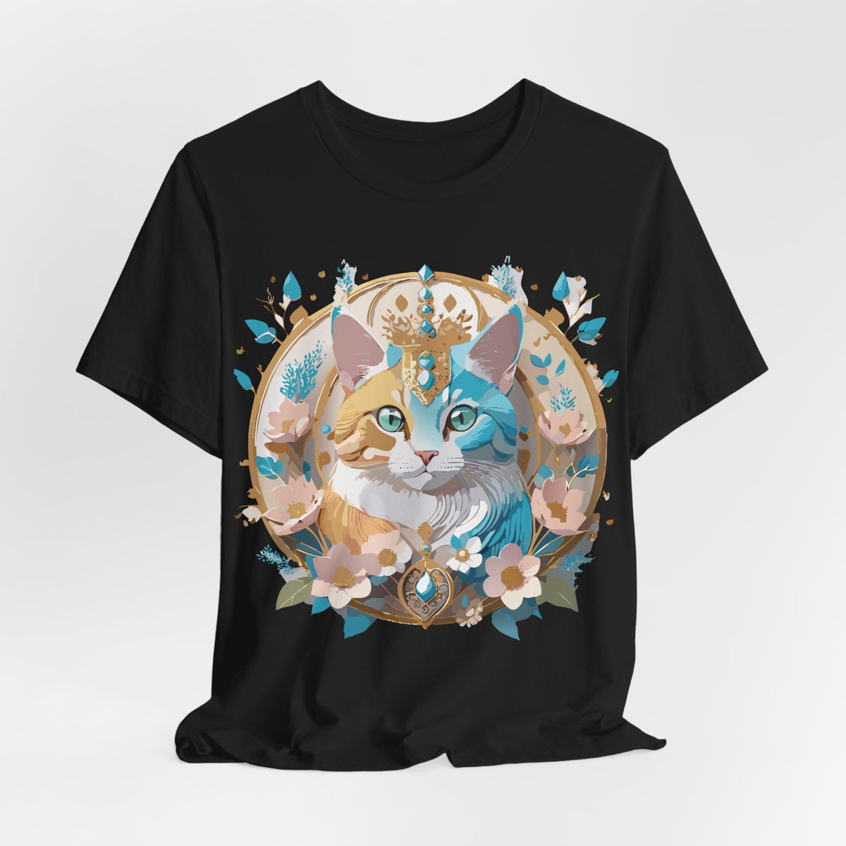 Medallion Graphic Unisex Cotton Bella+Canvas Tee with Art Design d65