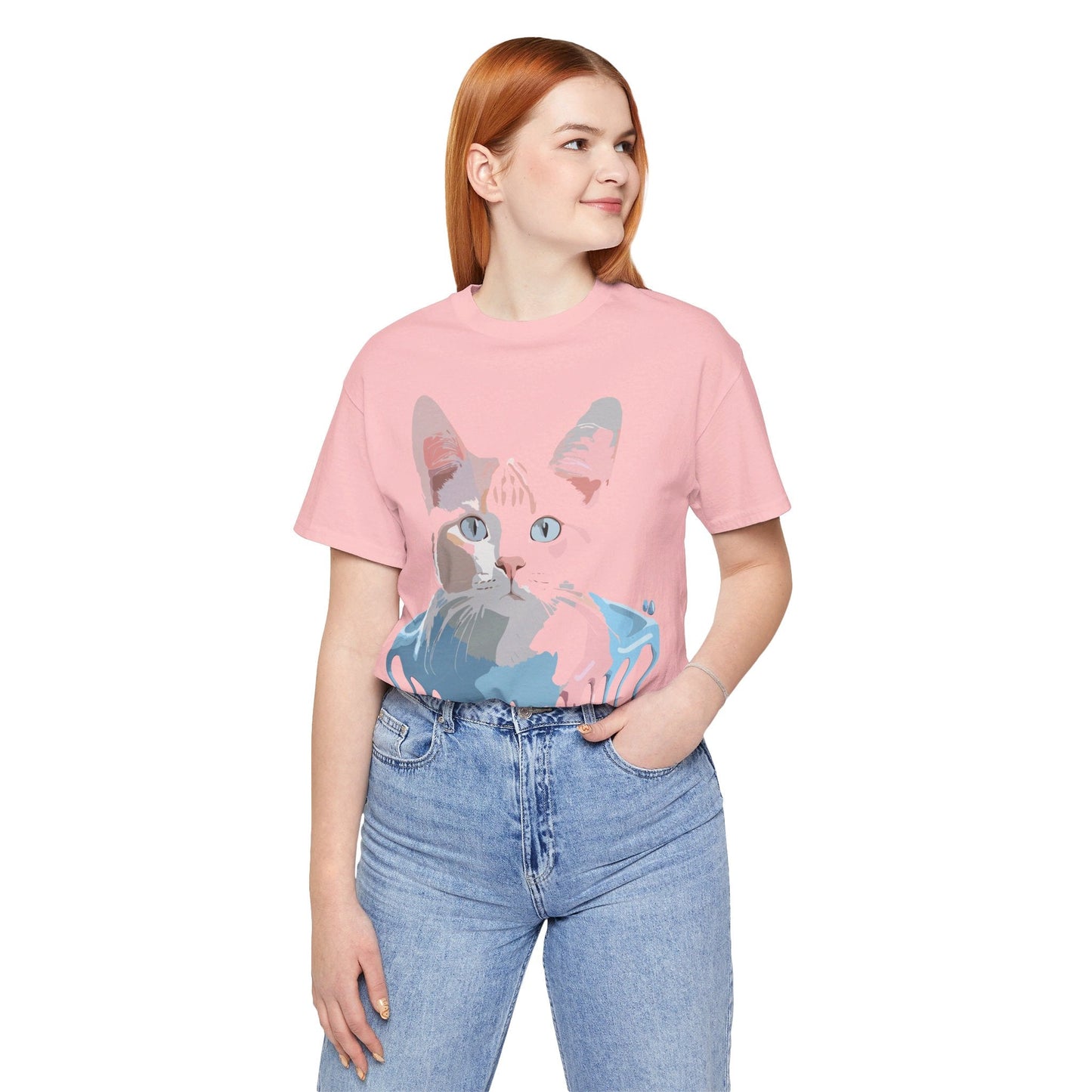 Adelpha Cat Graphic T Shirt Unisex Short Sleeve Vintage Artwork Tee