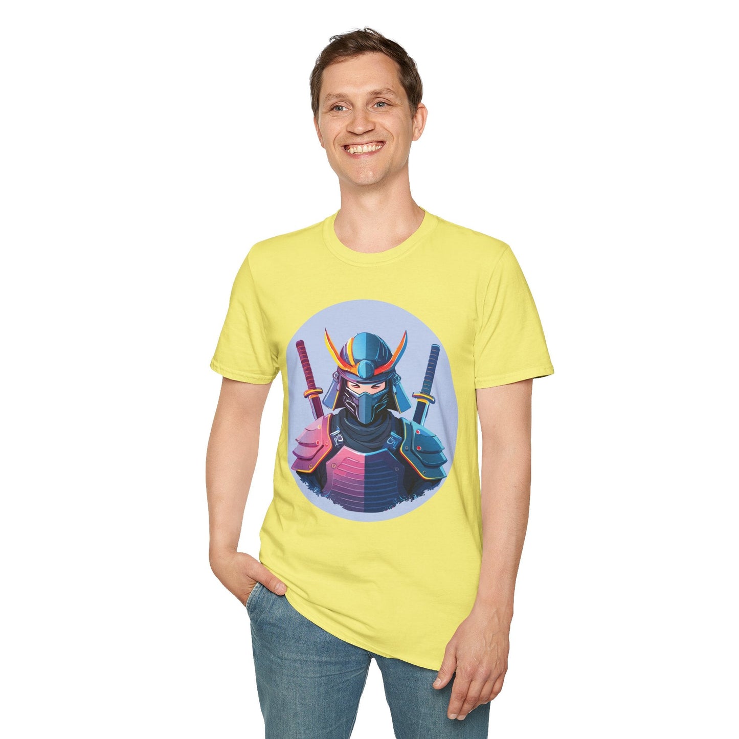 Samurai T Shirt Unisex Softstyle Gildan 64000 Breathable Cotton Tee For Everyday Wear