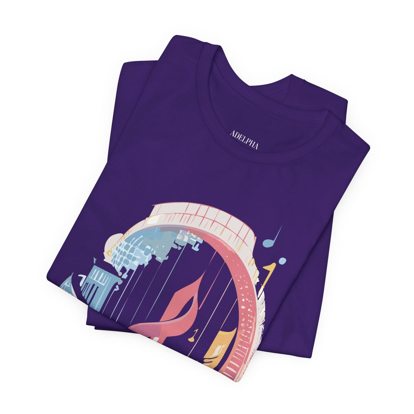 Music Graphic Unisex 100 Cotton Vintage Art with Musical Elements Tee 33