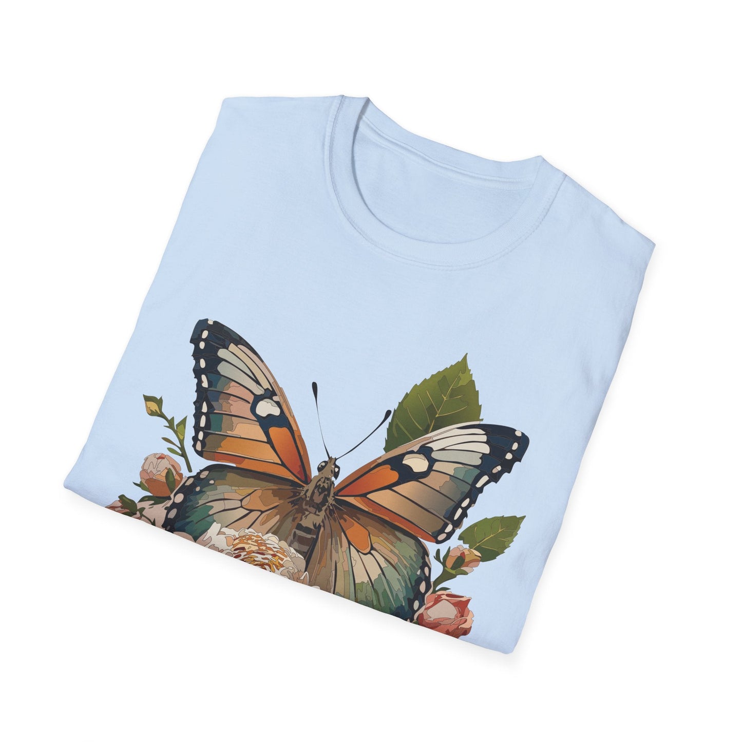 Monarch Butterfly Shirt Unisex Softstyle Cotton Tee Short Sleeve Gildan 64000 Everyday Wear