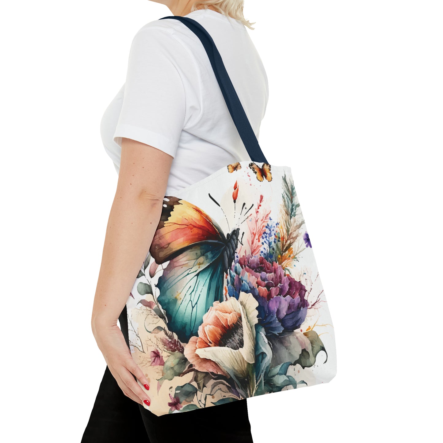 Canvas Bag with Butterfly Prints