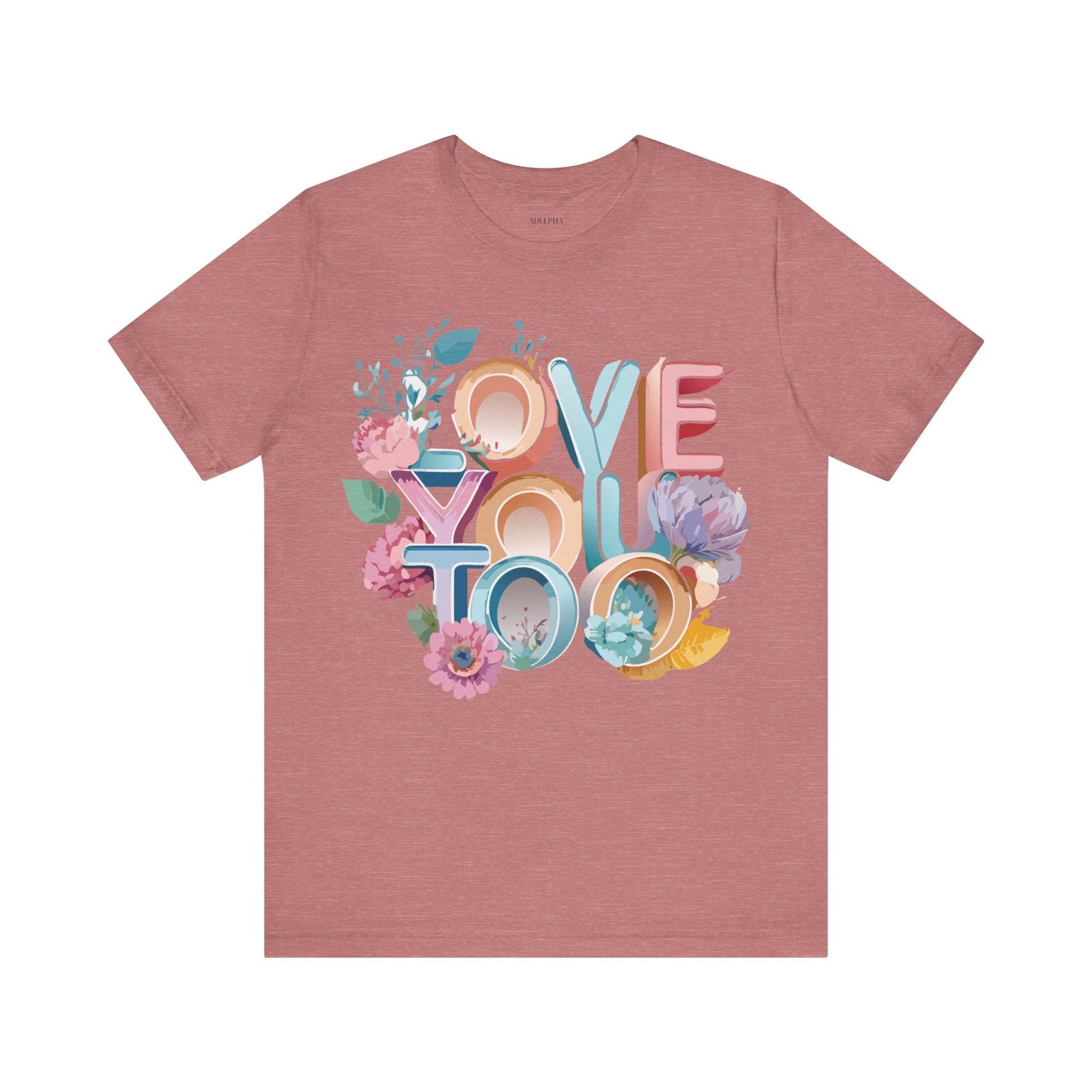 Valentine Day Graphic Unisex 100 Cotton Vintage Artwork with Love and Flower Design Tee 39