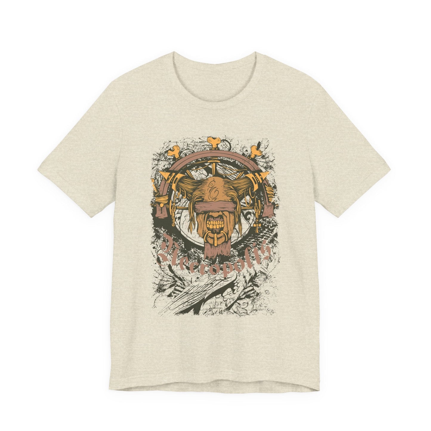 Skull Nordic Warrior Graphic Unisex Cotton T-Shirt r12