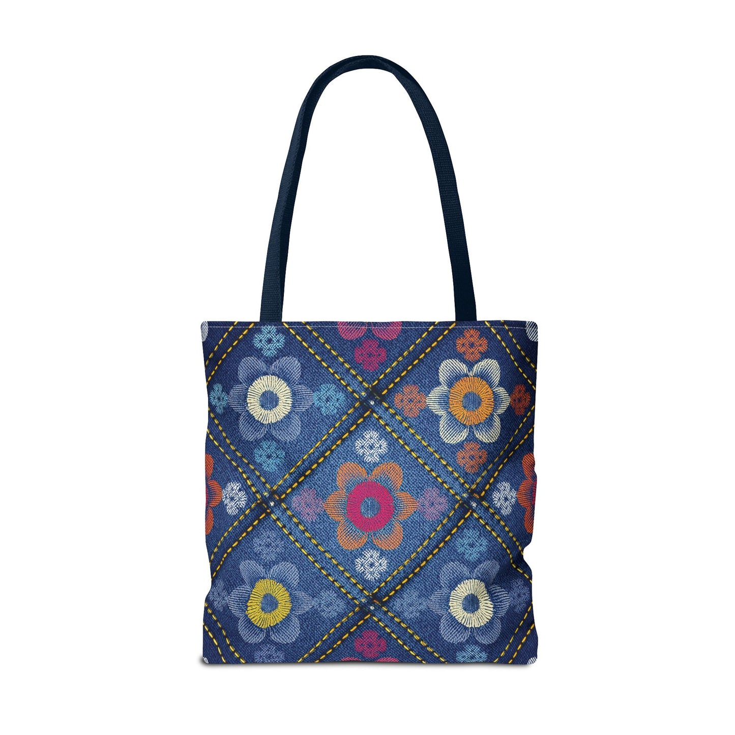 Denim Fabric Imitation Print Unisex Canvas Bag Poly Spun 3 Sizes Tote Bag 130