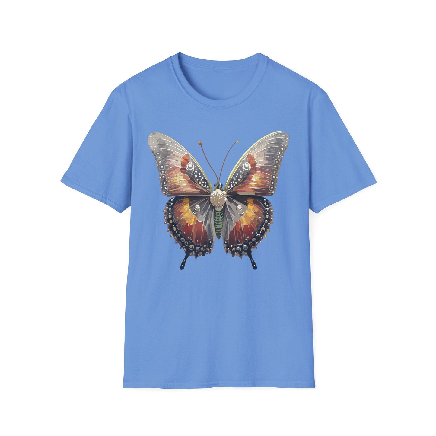 Butterfly Shirt Unisex Lightweight 100 Cotton Gildan Softstyle 64000 Tee Monarch Butterfly Design