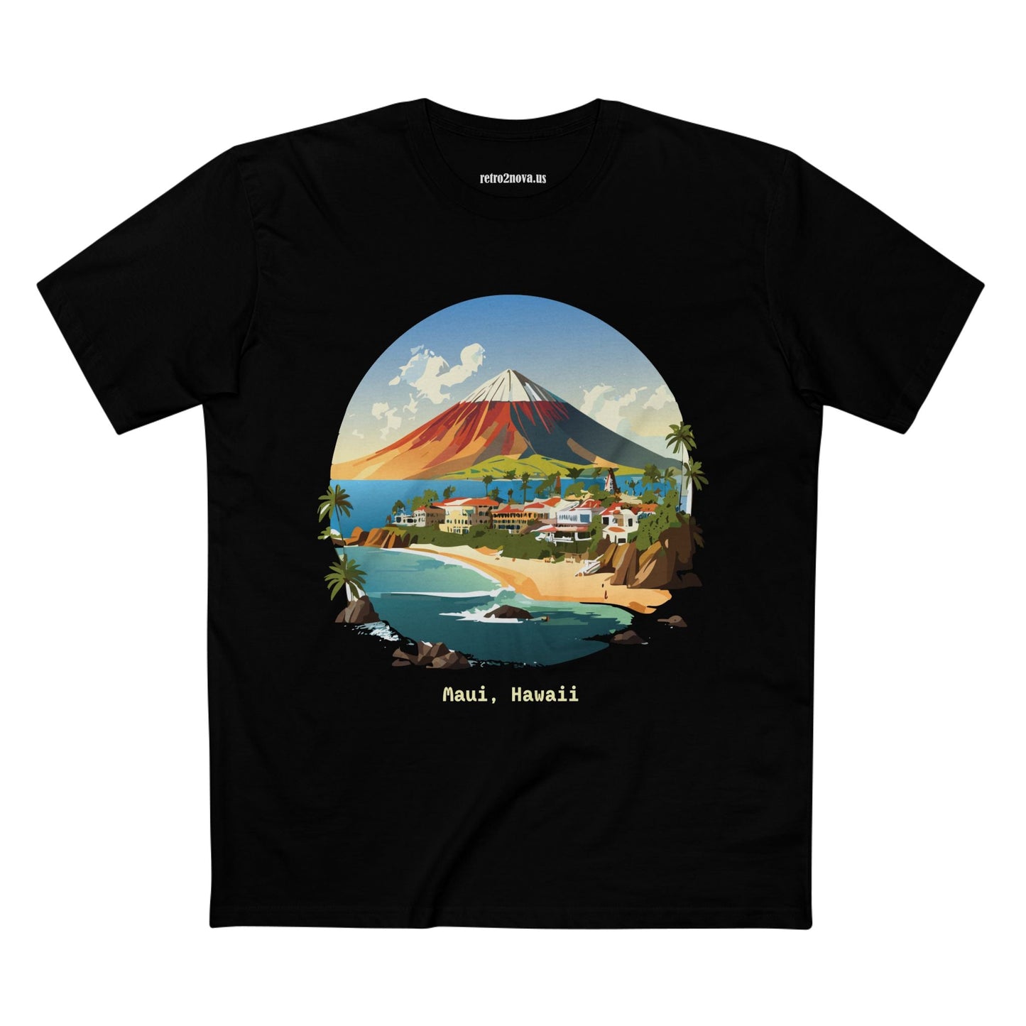 Unisex Travel Shirt Hawaii Style Original Art Design Tee TT-37 Premium Cotton Breathable Comfort