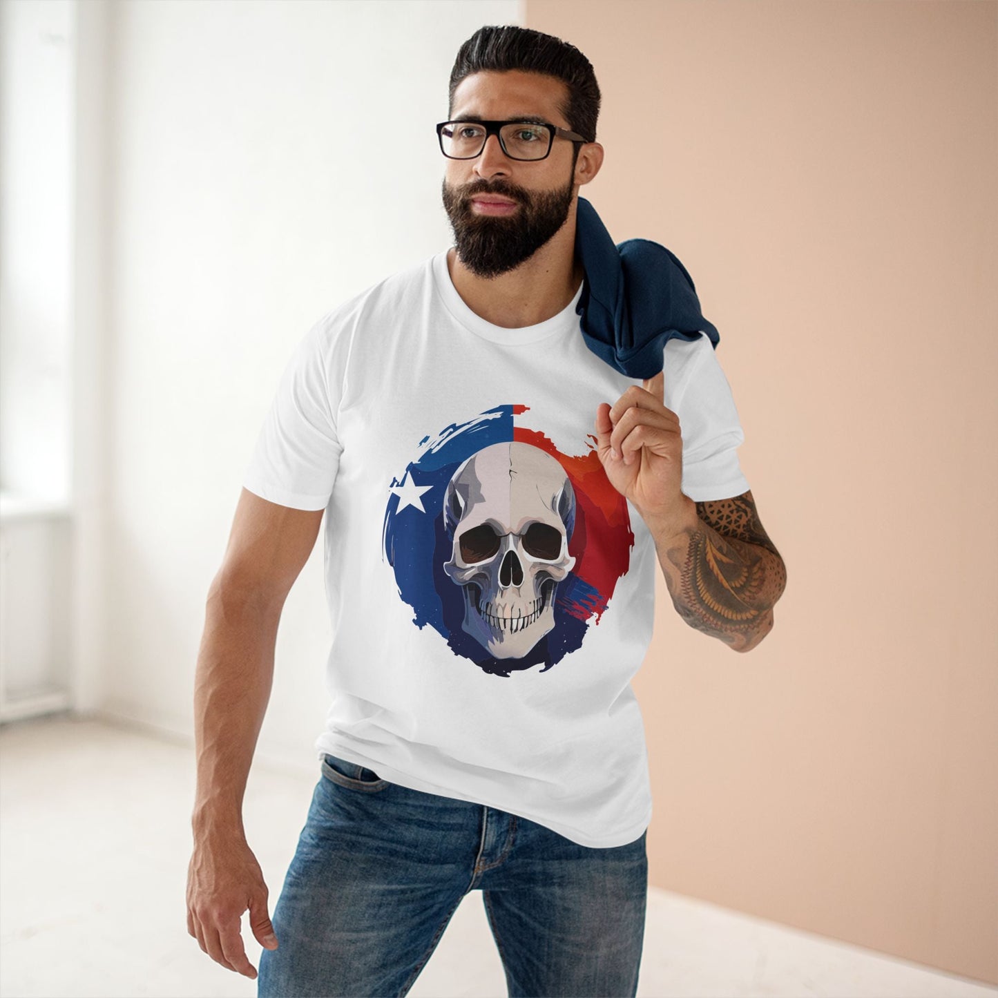 Skull Skeleton Shirt Unisex Premium Cotton Tee With Original Art Design Retro2Nova