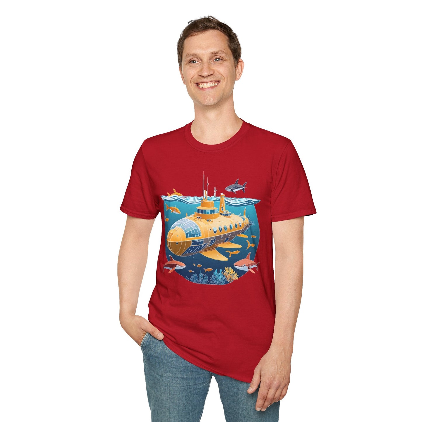 Ocean Graphic Unisex Softstyle Cotton Tee 12