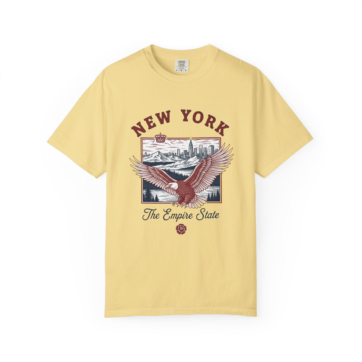 New York Empire State Vintage Travel Tourist Graphic Gift Tee Unisex 100 Cotton Comfort Colors T-Shirt