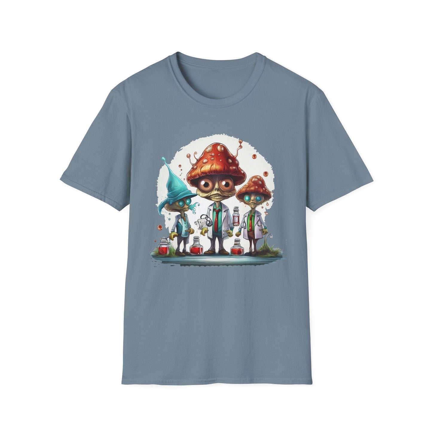 Mashroom Tee Shirt Unisex Funny Mashroom Design Cotton Tee Gildan Softstyle 64000