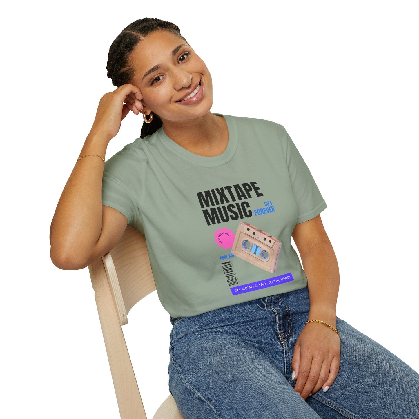 Mixtape Music Vintage Cassette T-Shirt Unisex Cotton Retro Audio Graphic Tee