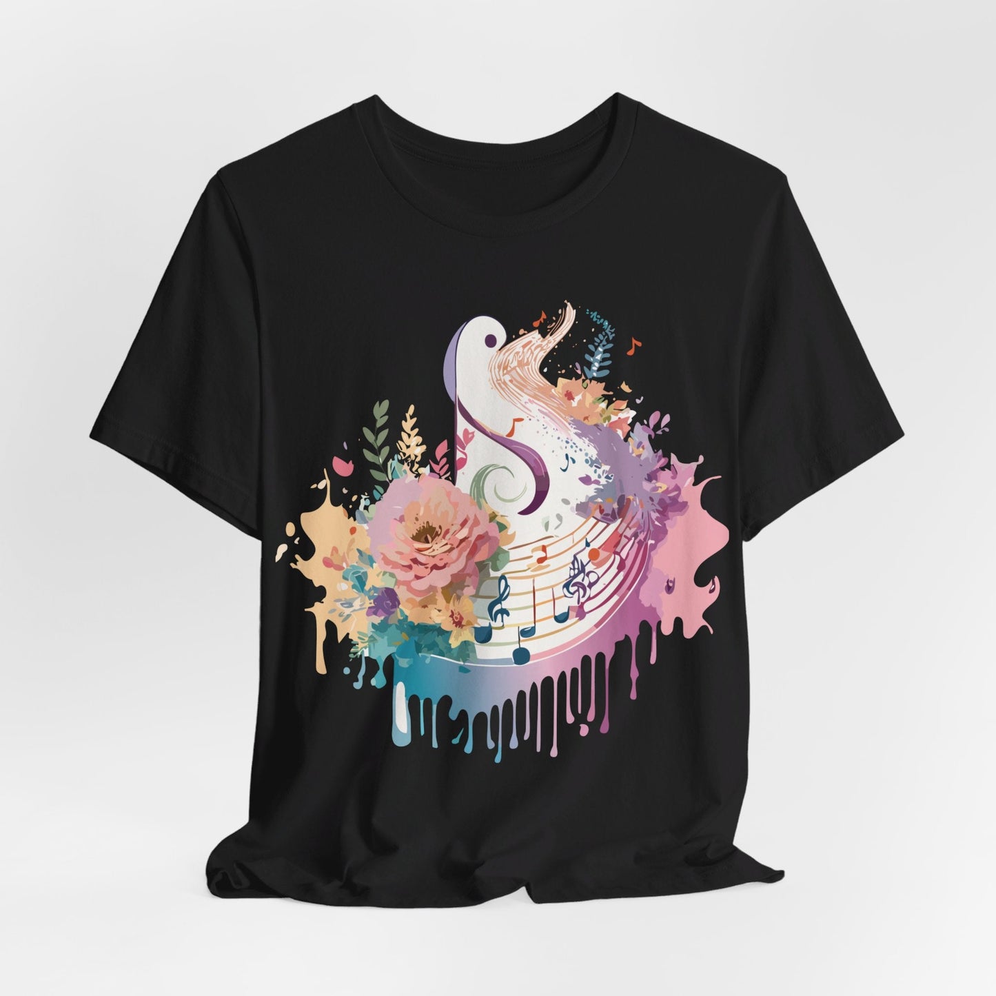 Adelpha Graphic Tee Unisex Short Sleeve Vintage Inspired Artwork Music Theme T Shirt