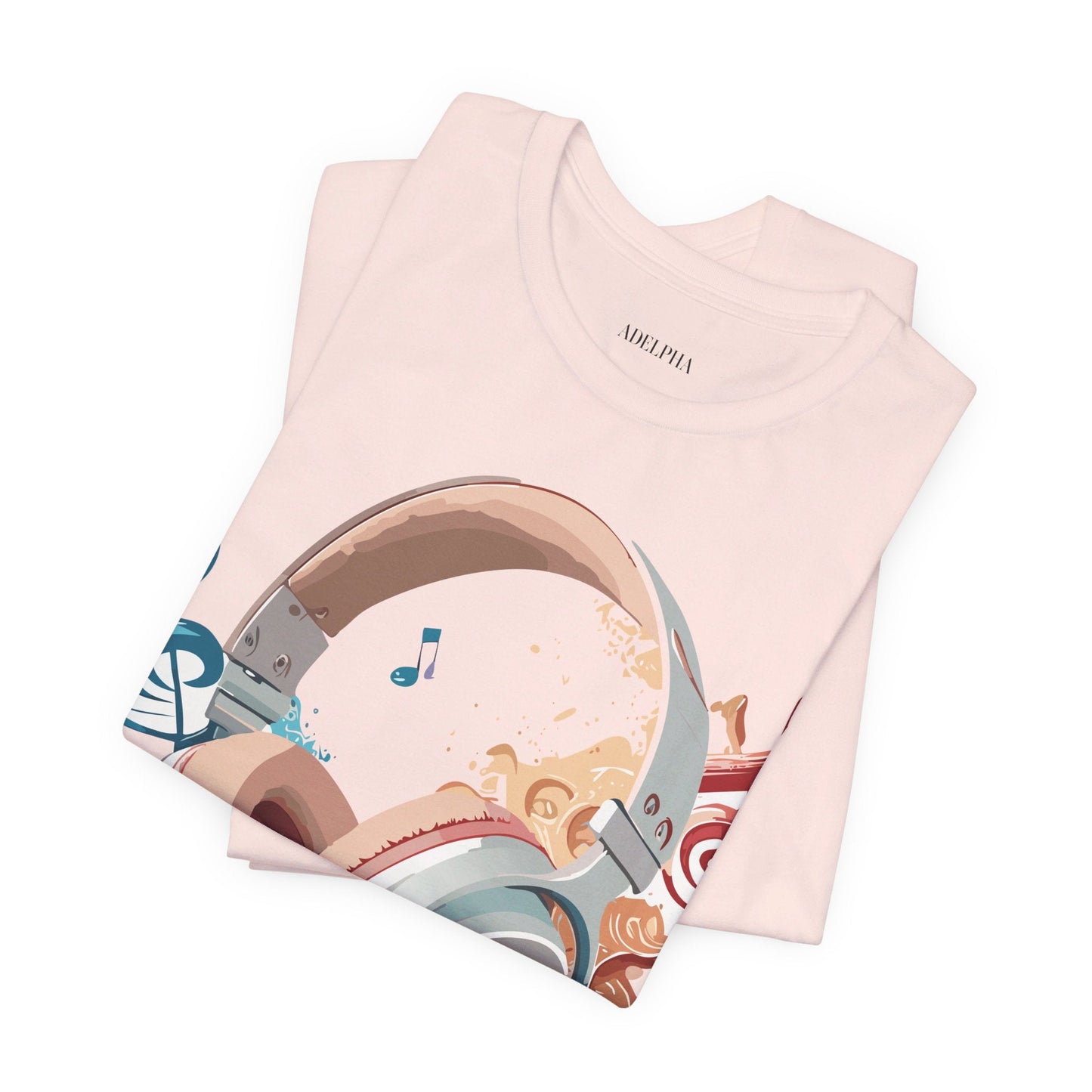 Music Graphic Unisex 100 Cotton Vintage Art with Musical Elements Tee 97