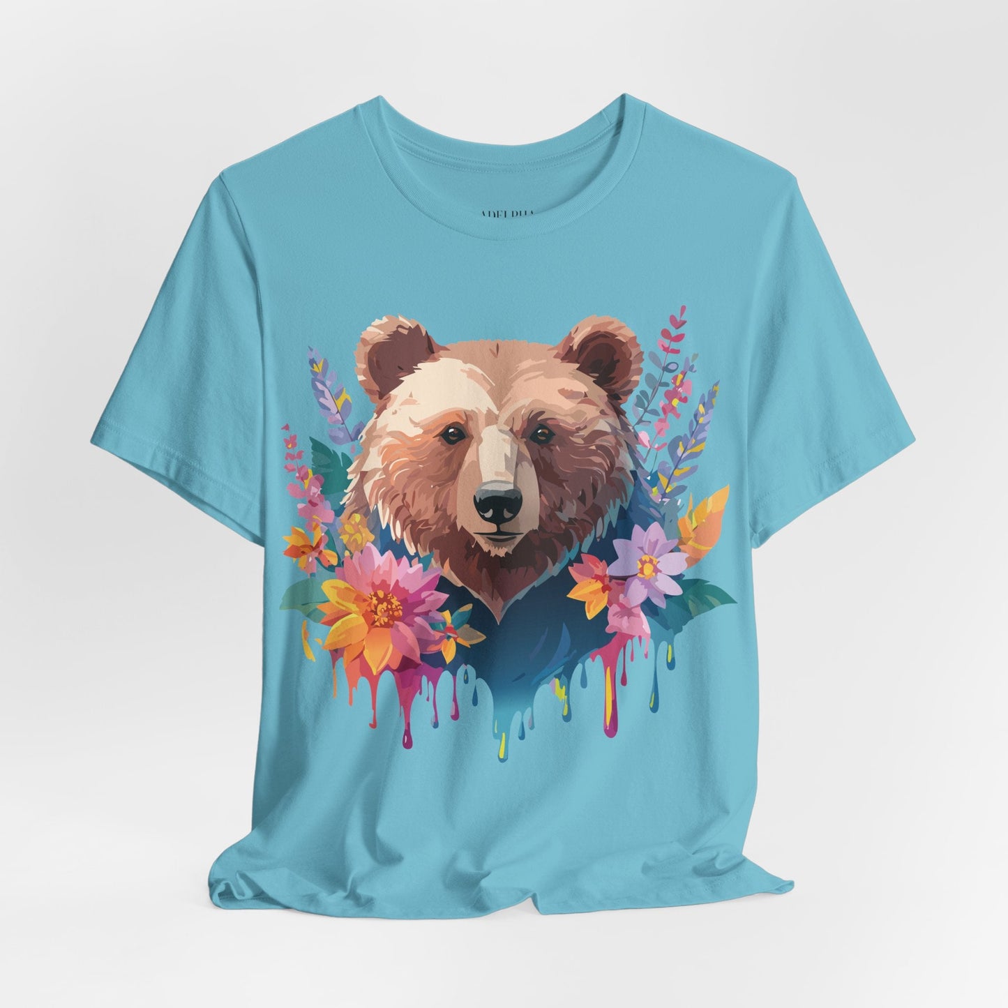 Bear Graphic Unisex 100 Cotton Short Sleeve Art Design Vintage T-Shirt 5