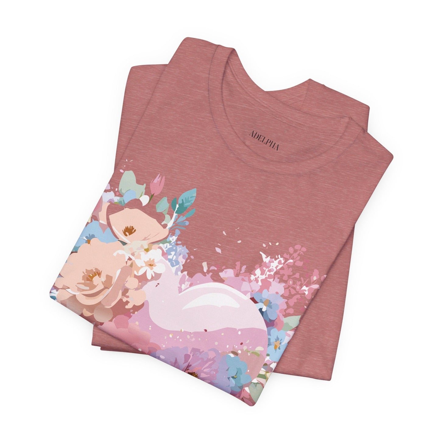 Valentine Day Graphic Unisex 100 Cotton Vintage Artwork with Love and Flower Design Tee 29