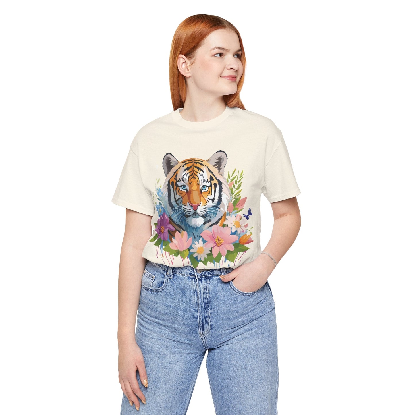 Tiger Graphic Tee Unisex Vintage Inspired Shirt By Adelpha Premium Short Sleeve Edition