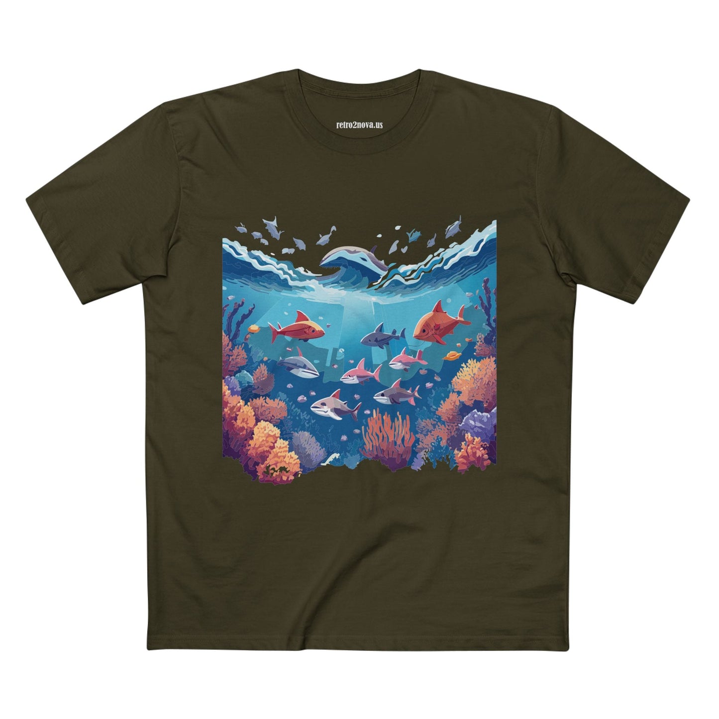 Ocean Shirt Ocean Pacific OP2 Unisex Premium Cotton Art Tee With Original Design Retro2Nova