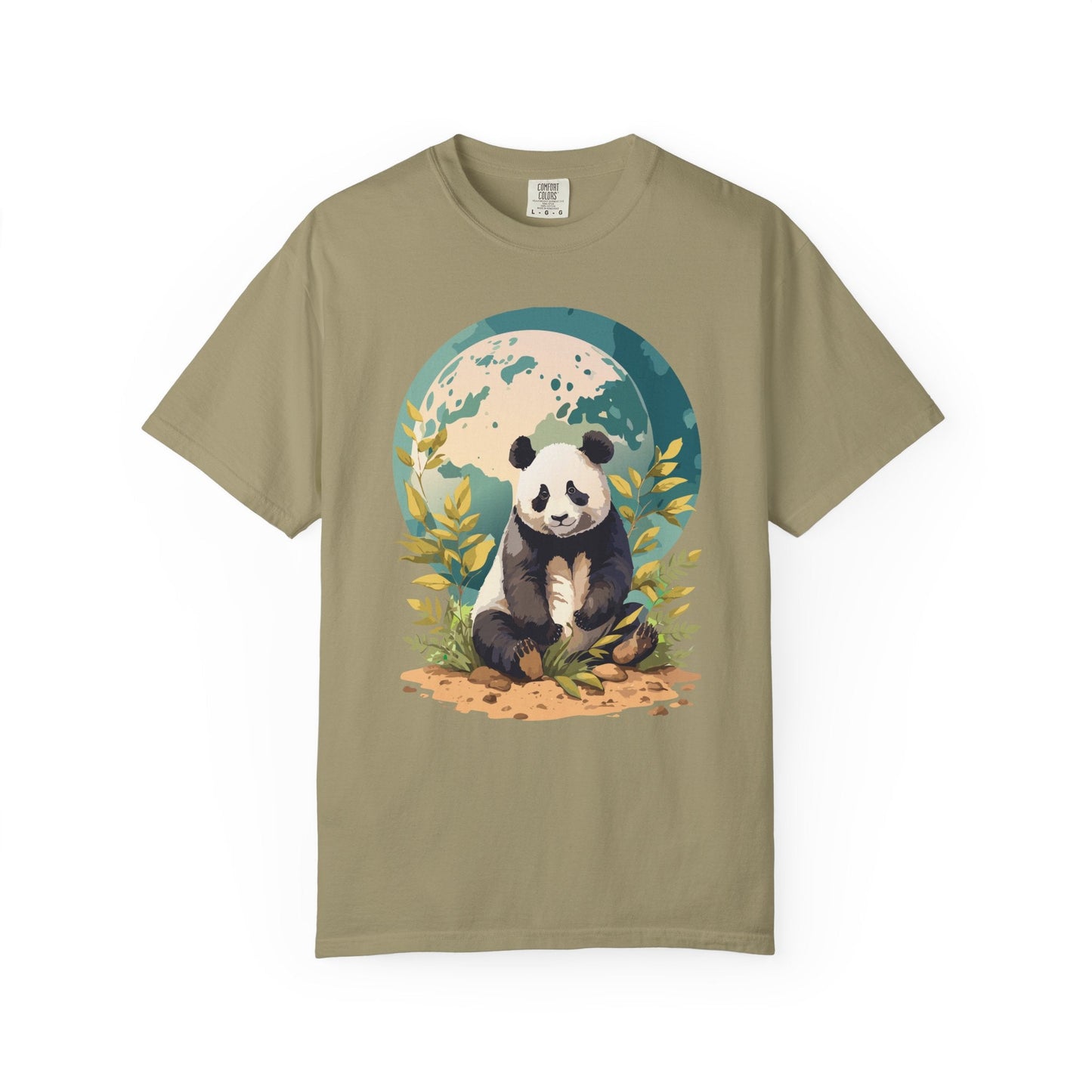 Panda Portrait Graphic T-Shirt Unisex Cotton Floral Animal Art Tee pp6