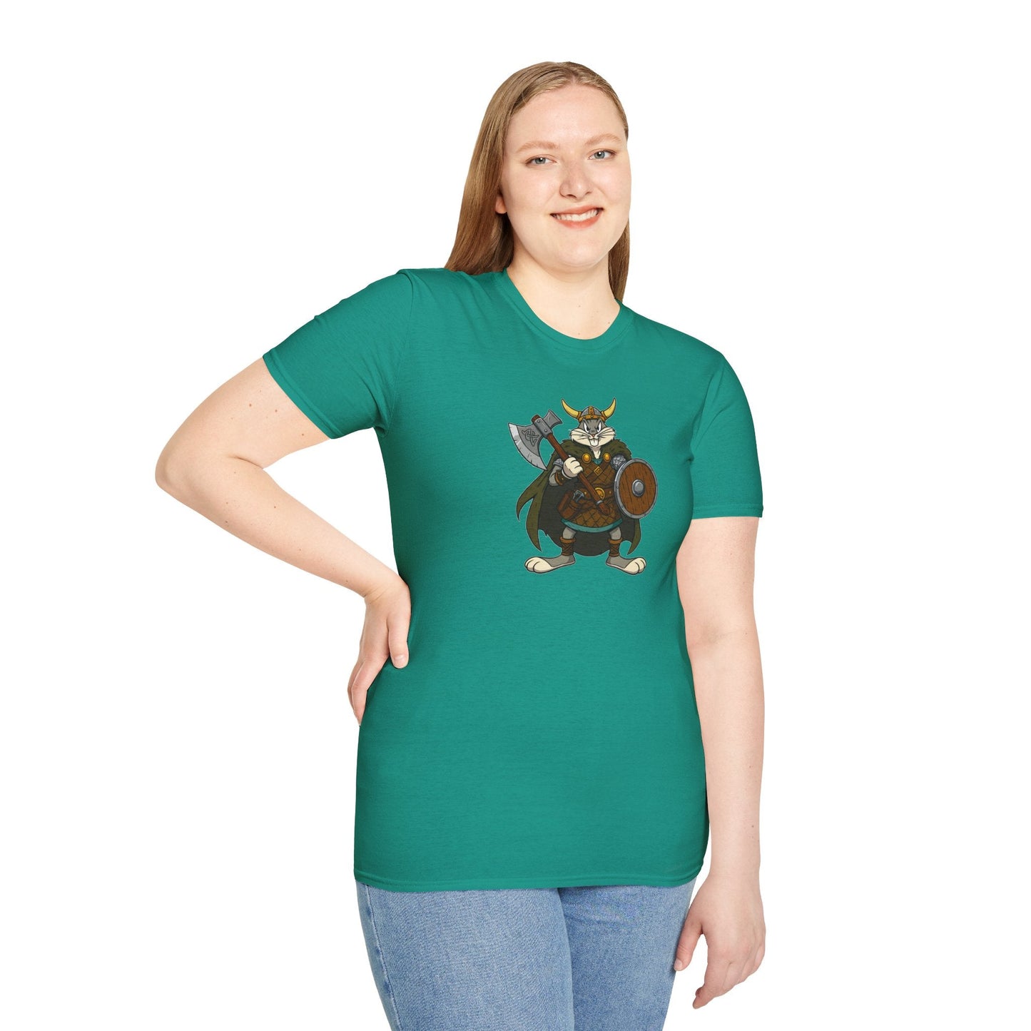 Cartoon Bunny Graphic Unisex Cotton Animal Animation Artwork Design Tee 6