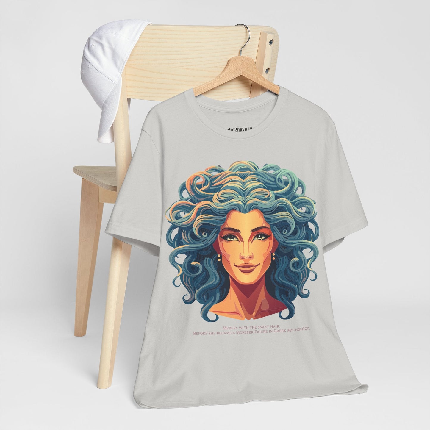 Medusa Goddess Shirt Unisex Graphic Tee by Retro2Nova Vintage Style Cotton Short Sleeve