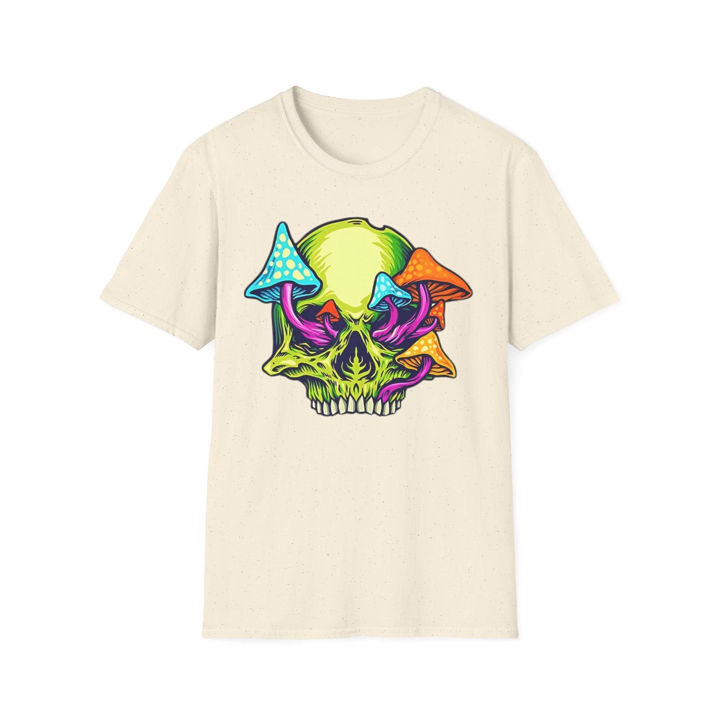 Unisex Skull Tee Shirt With Skeleton Art Design Gildan Softstyle 64000 100 Percent Ring Spun Cotton