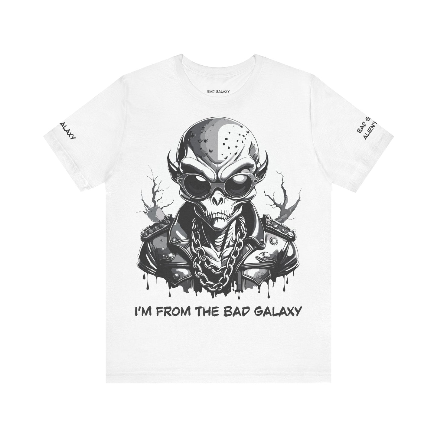 Tee Shirt With Alien From Bad Galaxy Made To Order One Hundred Percent Cotton Eco Inks Free Shipping