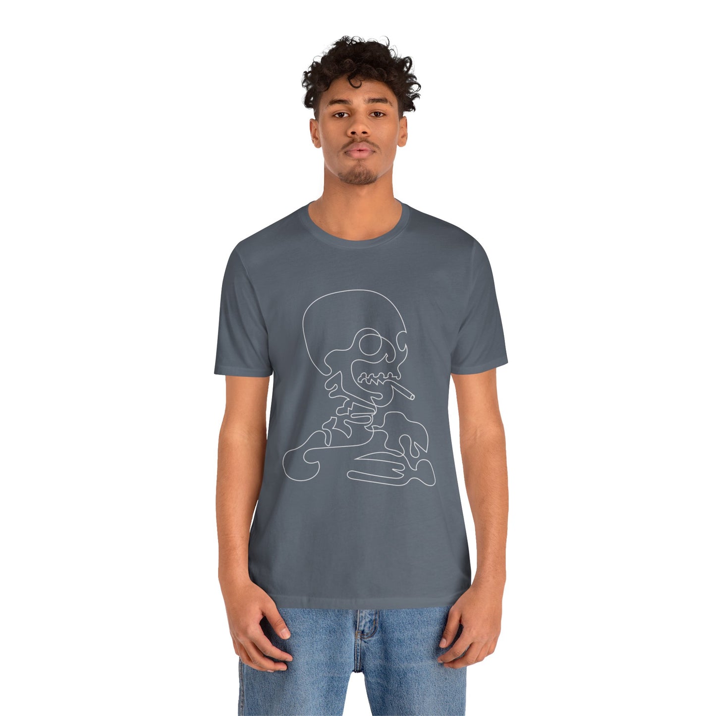 Unisex Cotton Tee Shirt with Skull