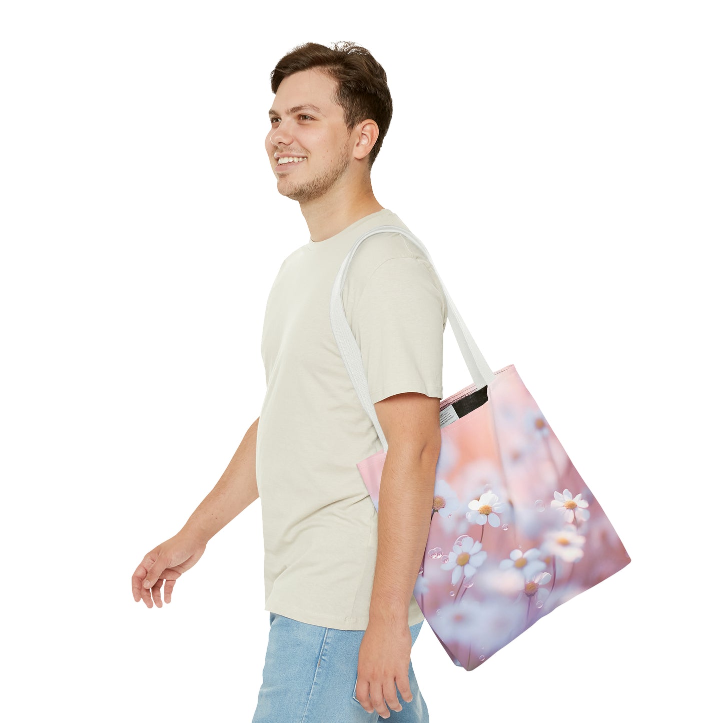 Canvas Bag with Floral Prints