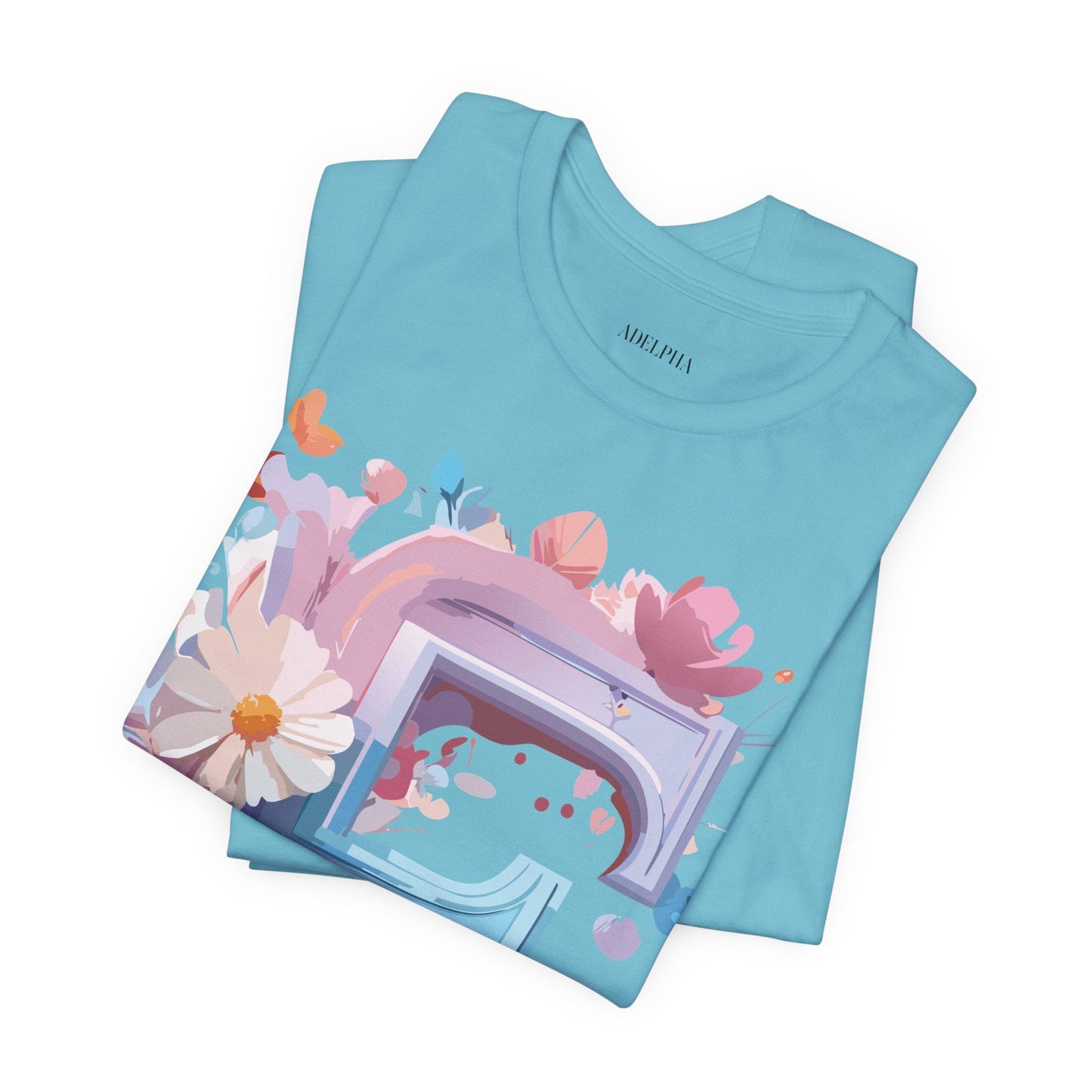 Letter F Graphic Tee Unisex Vintage Style Shirt Featuring Adelpha Artwork Premium Short Sleeve