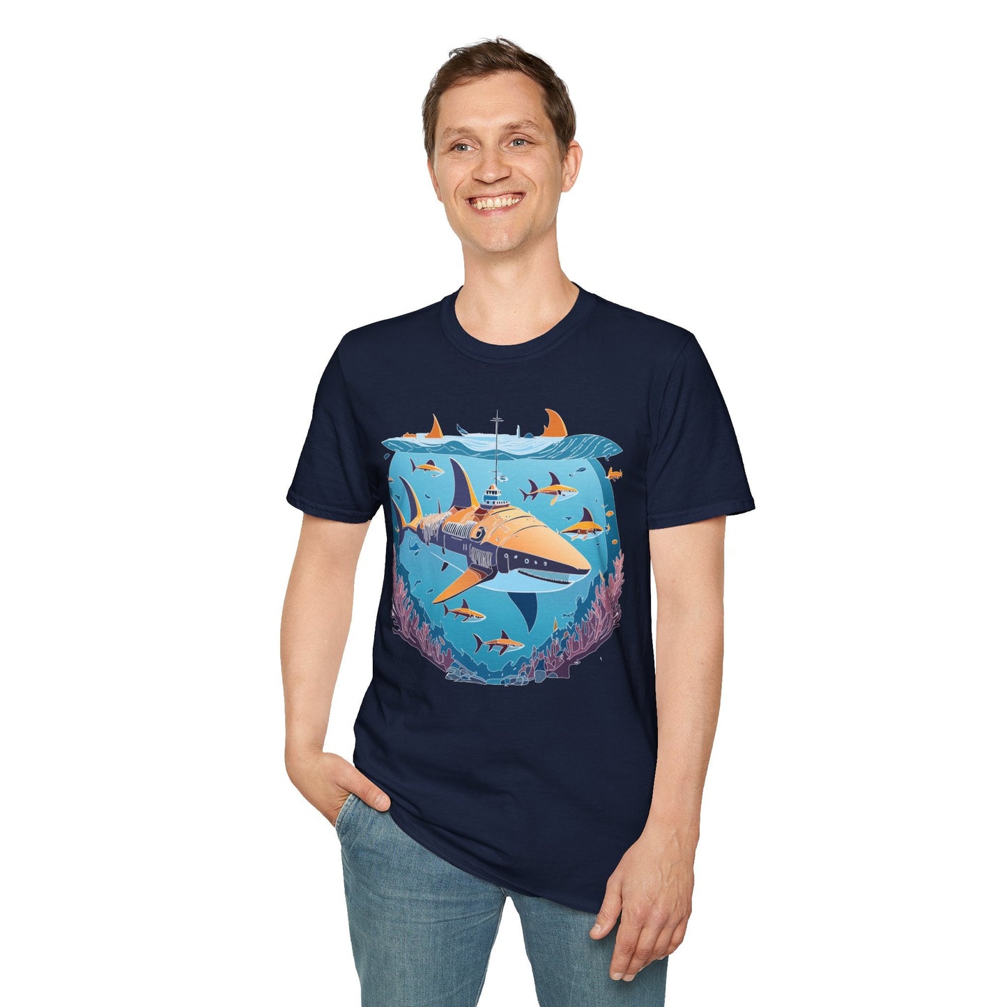 Ocean Graphic Unisex Softstyle Cotton Tee 9