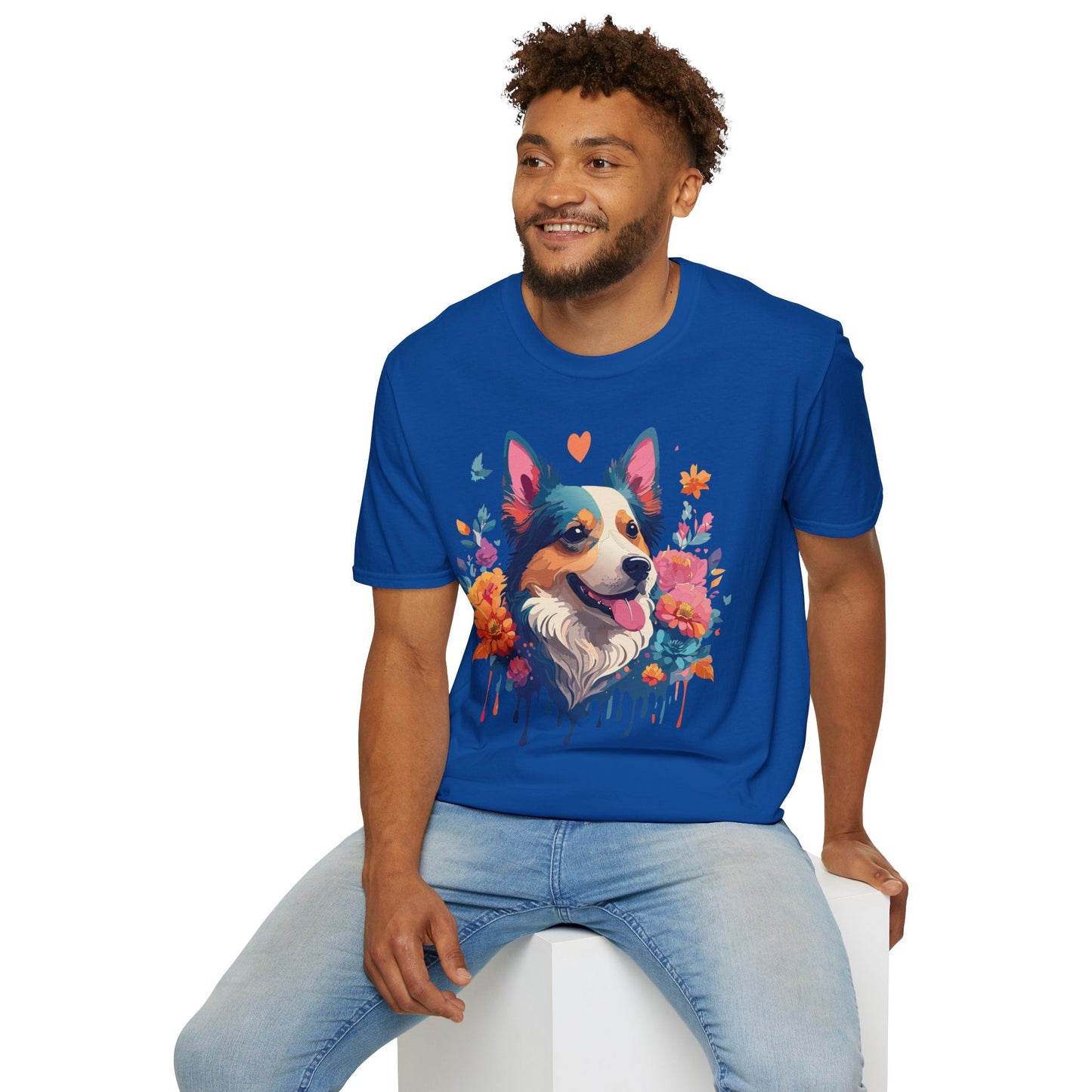 Animal Print Dog Shirt Unisex Softstyle Cotton Tee For Pet Lovers