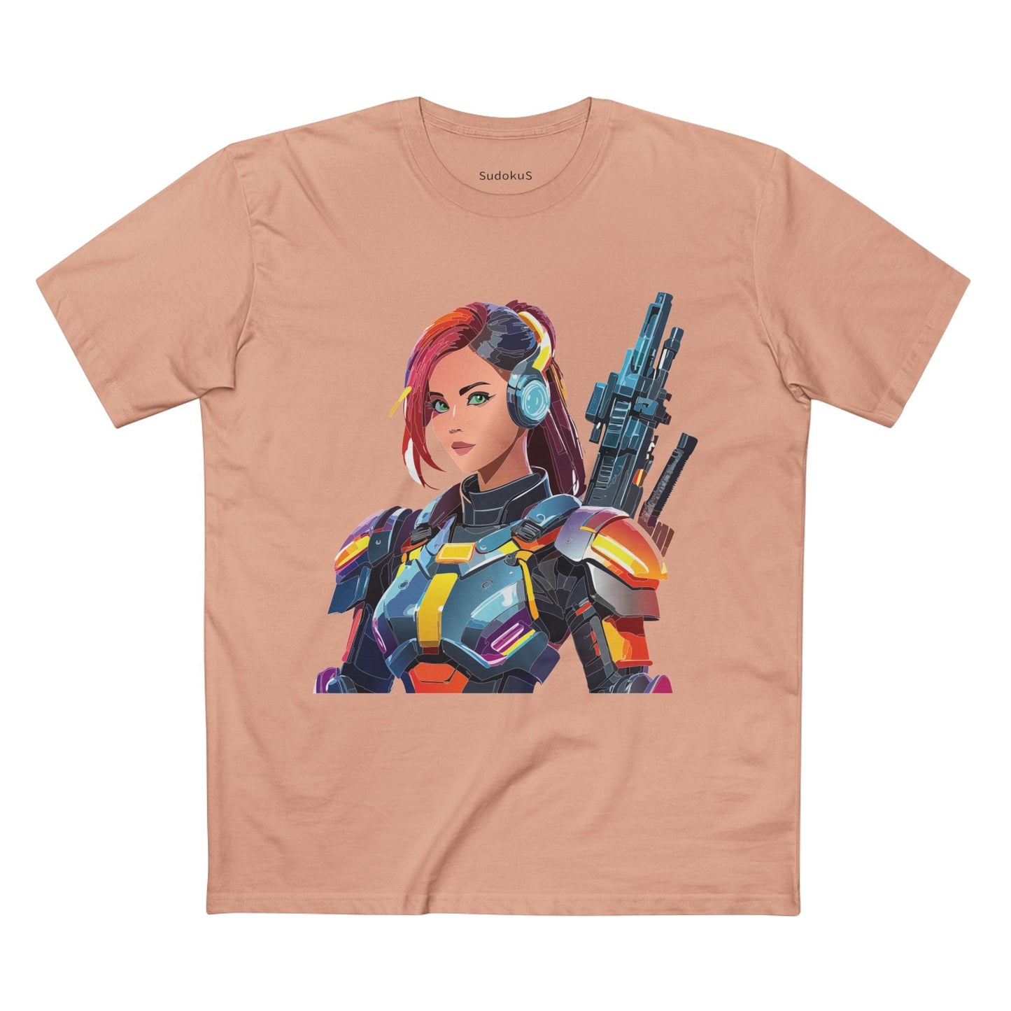 Army-woman Graphic Unisex 100 Cotton Staple Tee 6