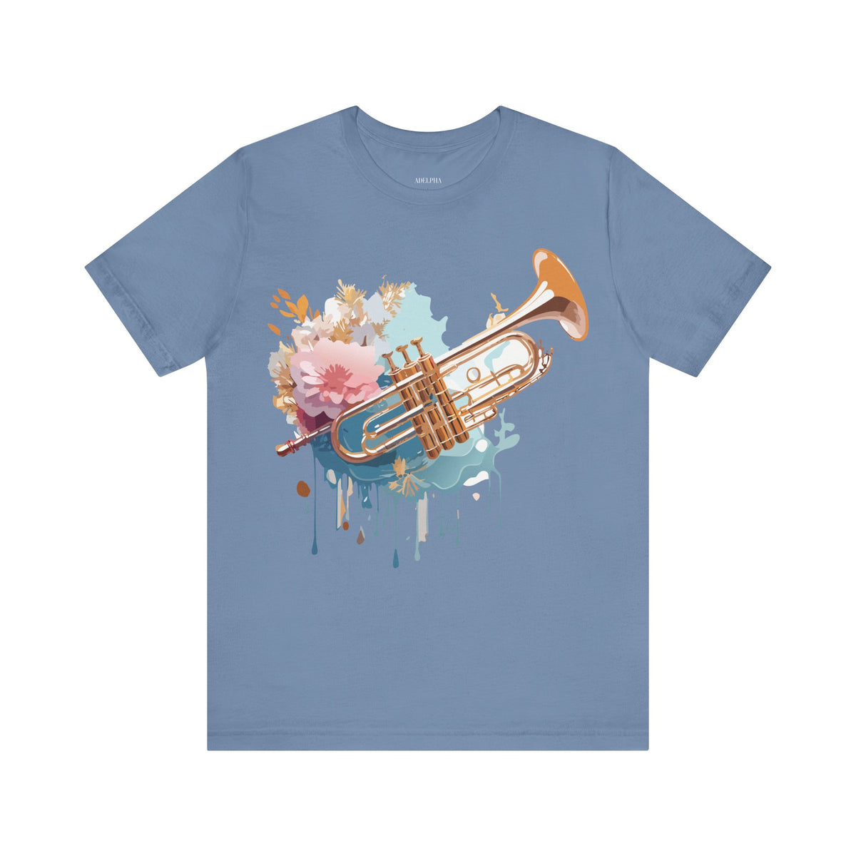 Music Graphic Unisex Cotton Bella+Canvas Tee with Art Design m121