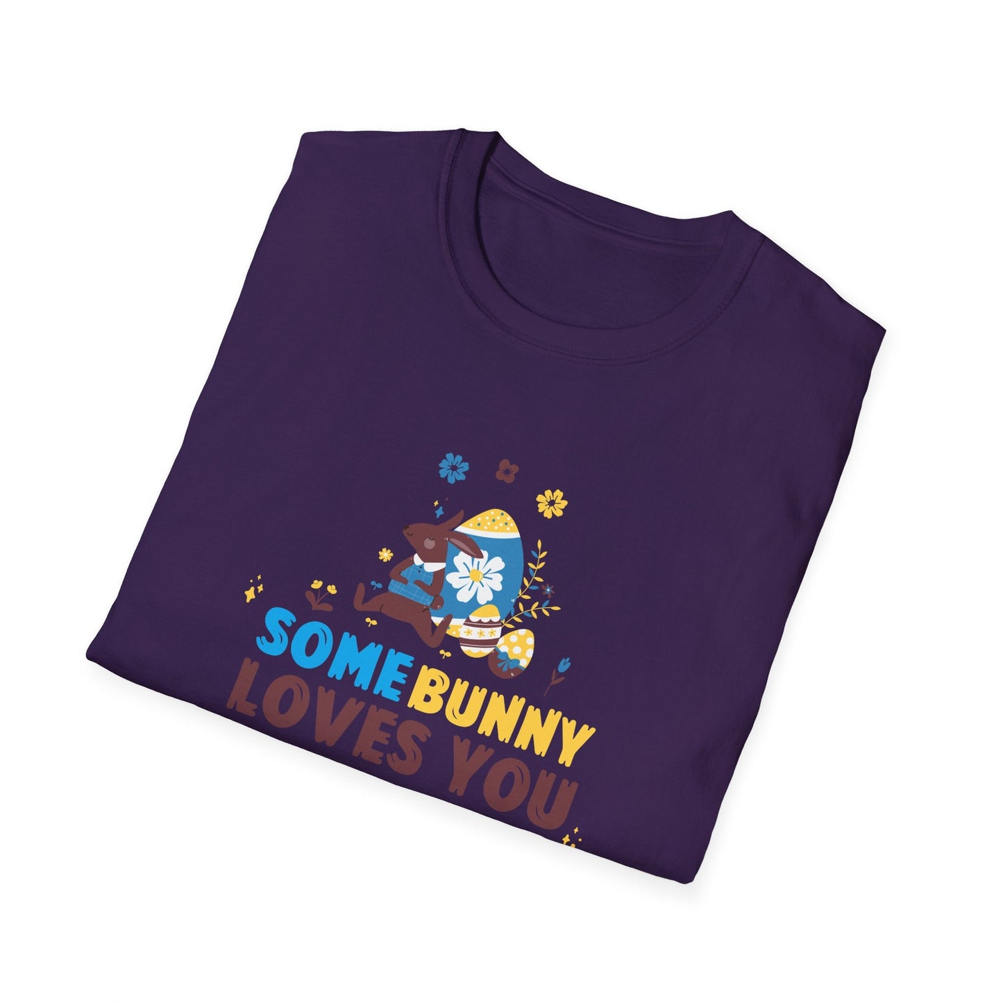 Easter Bunny T Shirt Unisex Gildan Softstyle 64000 Art Design With Easter Prints